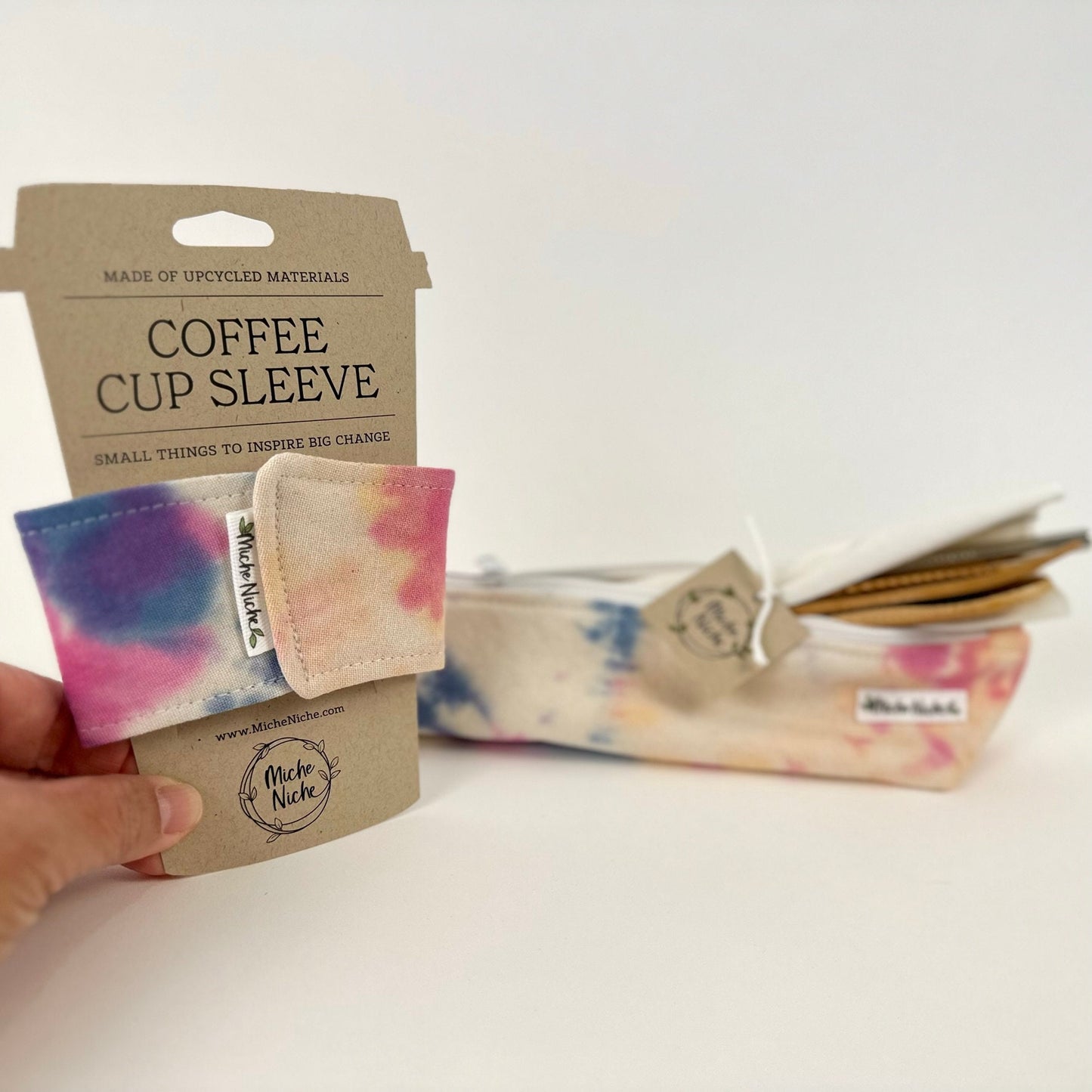 Tie-Dye On-the-go Cutlery Pouch Set | Eco-friendly Gift | Gift under 40 | One-of-a-kind Gift